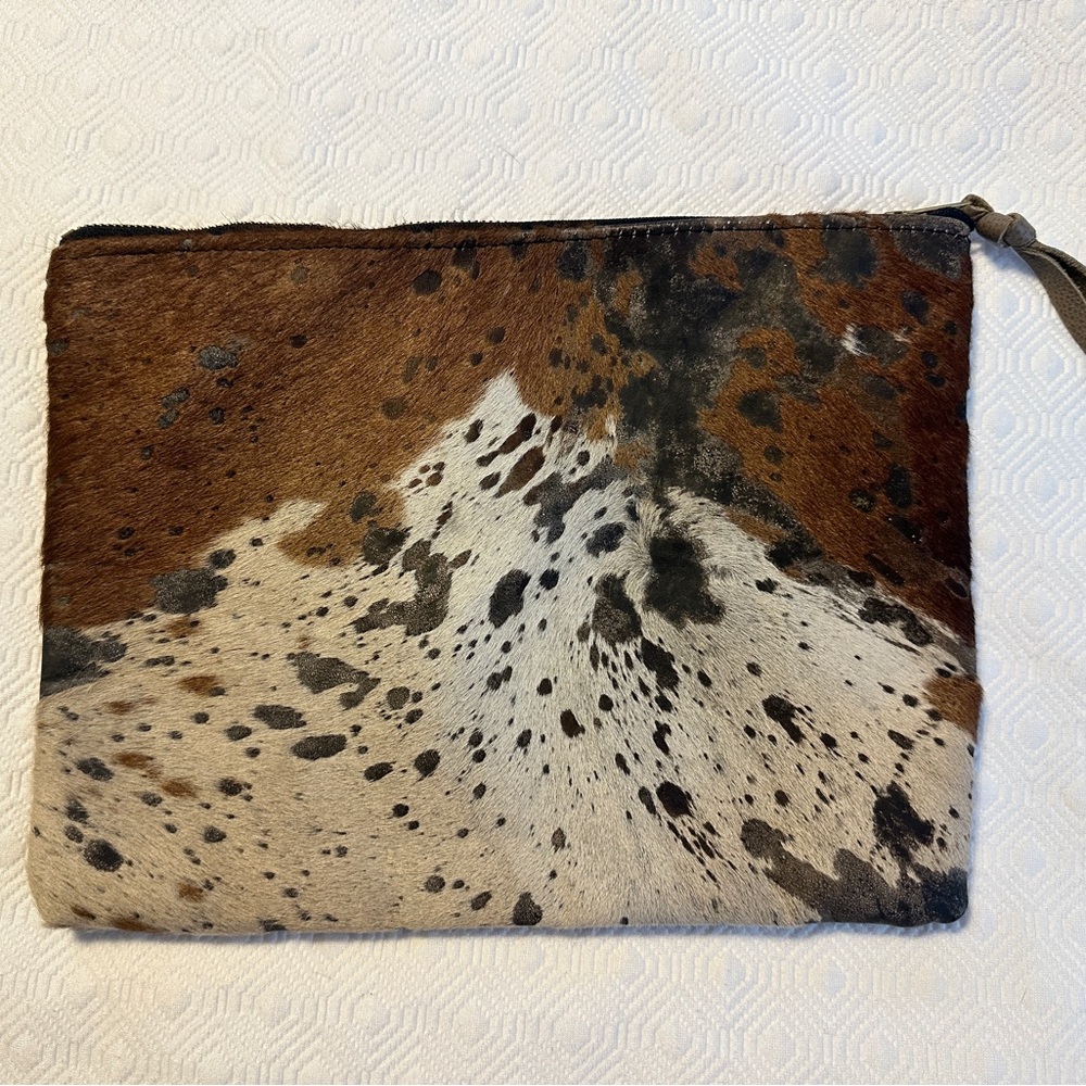 Cowhide Print Pouch